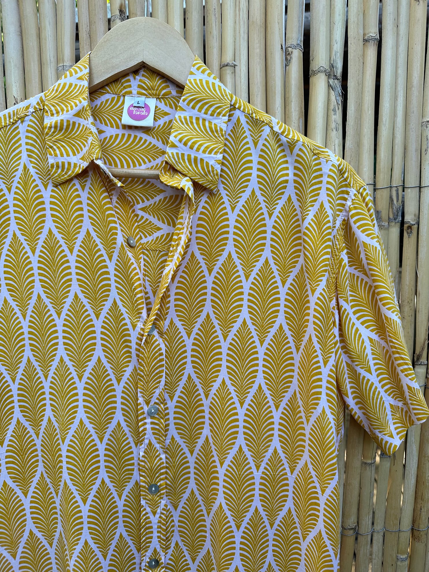 Camisa Plumas Amarillo - Imagen 2